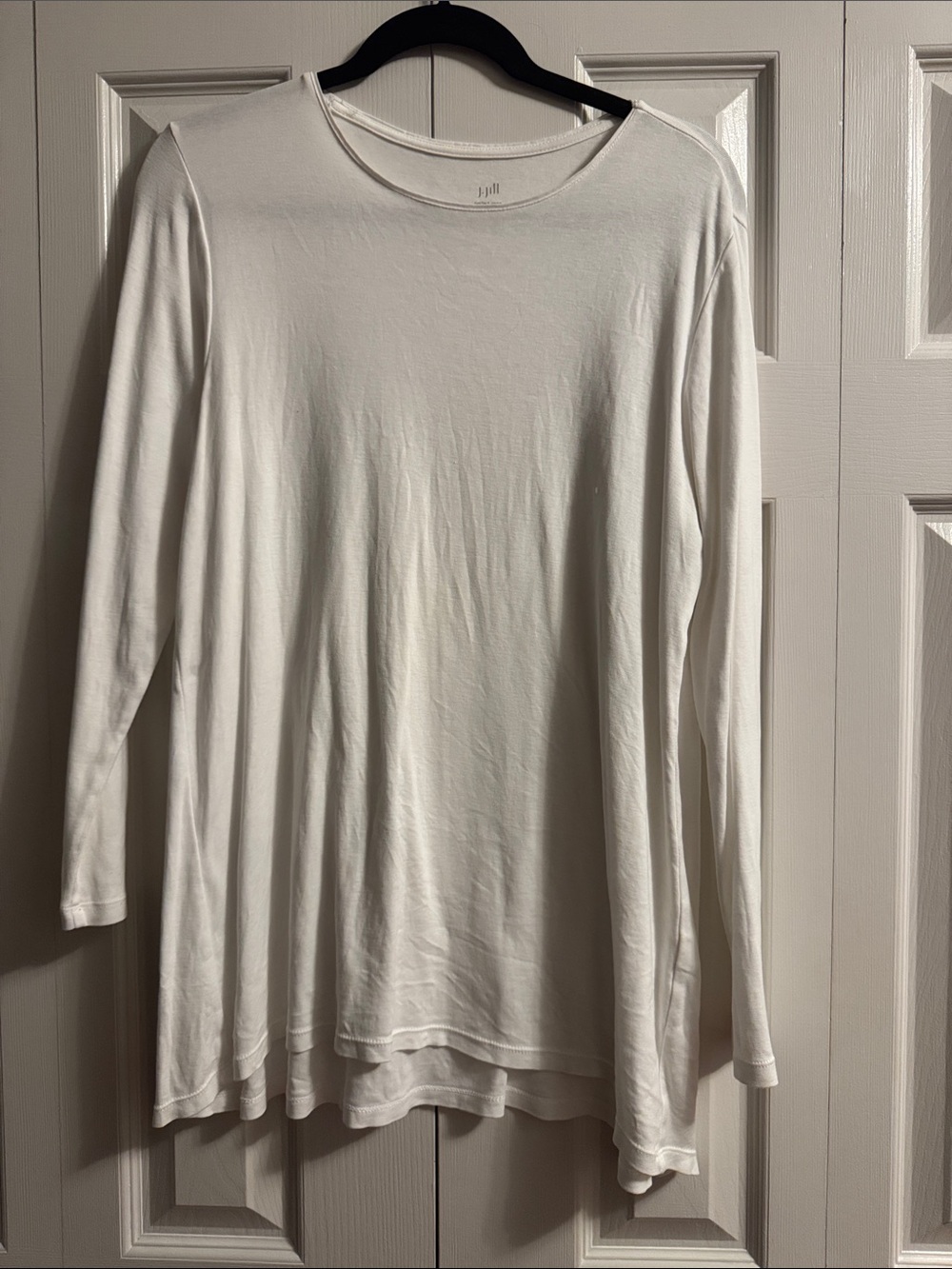 J. Jill White Perfect Pima Delicate Trim Tunic